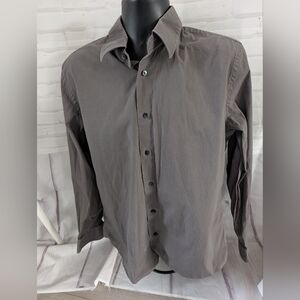 Express Men's Gray Button Down Shirt